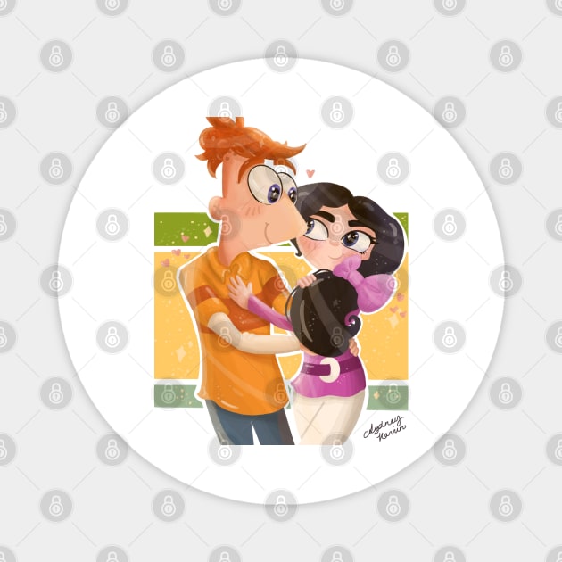 Phineas and Isabella Magnet by One Kidney Artist